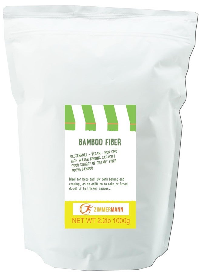 Zimmermann Bamboo Fiber 2.2lb 1000g, gluten free flour, Non GMO, Keto Flour, 100% Bamboo, Keto & Low-Carb Baking & Cooking, Low Calorie Flour - Image 1