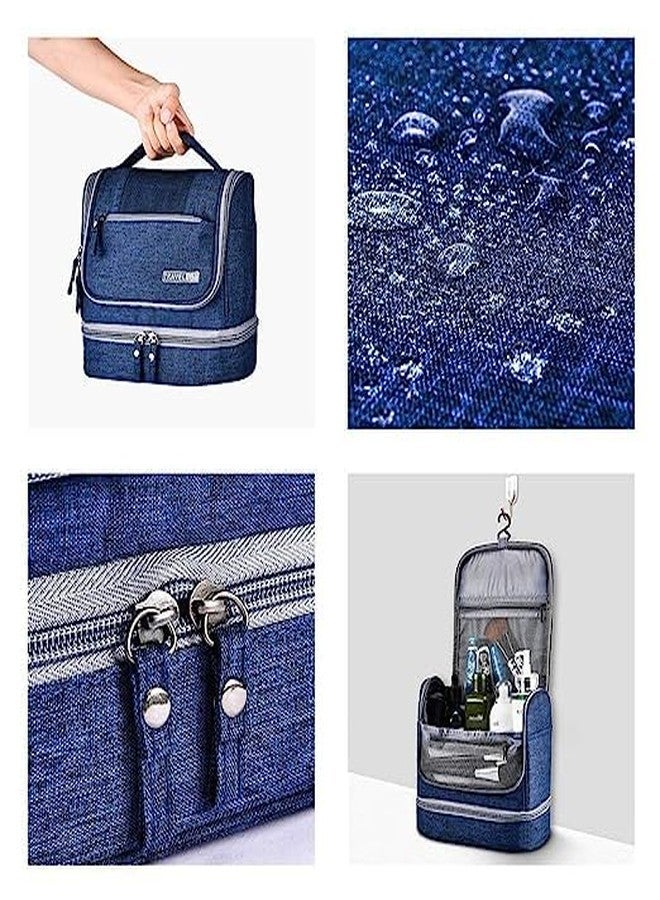SuneshCreation Sunesh Creation Toiletry Kit Double Layer, Rich Looking Hanging Travel Hanging Toiletry Makeup Cosmetic Bag Waterproof Stylish Multipurpose Organizer for Men and Women Accessories - Image 4