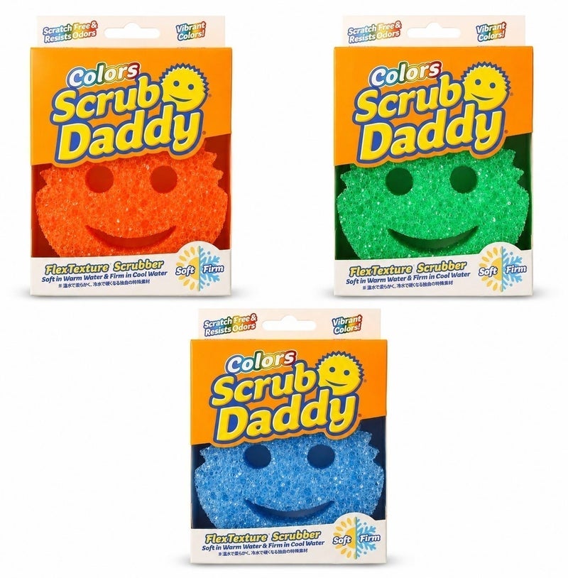 Scrub Daddy 1 Piece Assorted MultiColor Sponge, Scratch-Free Multipurpose Dish Sponge, BPA Free FlexTexture Scrubber, Stain and Odor Resistant Polymer Foam Kitchen Sponge - Image 1
