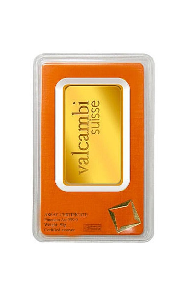 فالكامبي سبيكة ذهب خالص عيار 999.9 من فالكامبي سويس، وزن 50 جرام، عيار 24 قيراطًا - 50 جرامًا - Image 2