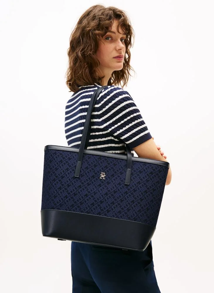 TOMMY HILFIGER Logo Jacquard Tote