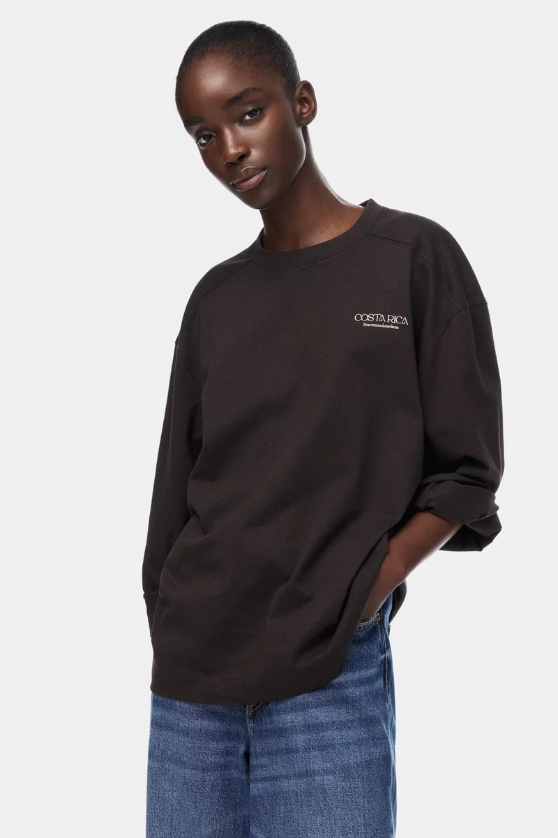 H&M Oversized jersey top