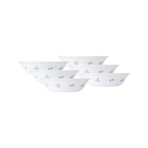 CORELLE Secret Garden Glass Vegetable Bowl 296 ml, Lightweight & Durable, Made of Vitrelle Glass, Microwave & Dishwasher Safe, Elegant Crockery for Dining & Gifting - Set of 6 - Image 3
