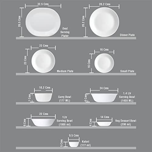 CORELLE Secret Garden Glass Vegetable Bowl 296 ml, Lightweight & Durable, Made of Vitrelle Glass, Microwave & Dishwasher Safe, Elegant Crockery for Dining & Gifting - Set of 6 - Image 4