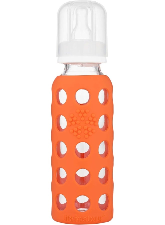Lifefactory Glass Baby Bottle Papaya 265 ml - Image 1