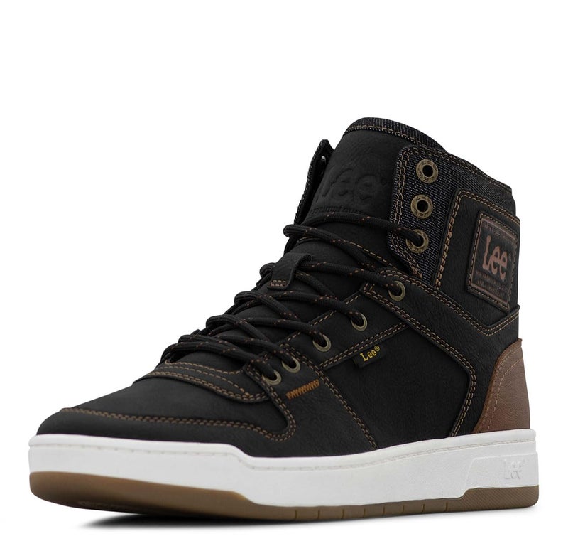 Lee Daybreaker Hi Sneaker for Men Comfortable Denim Mens Shoe Everyday Men Footwear BlackBritish Tan 12 - Image 2
