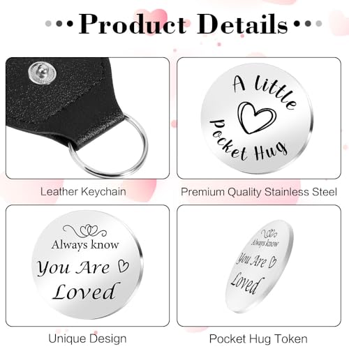 STARKET Always Know You Are Loved Keychain: Pocket Hug Token, Valentines Day Gifts For Him & Her, Wedding Anniversary, Couples, Unisex Adult, White - Image 3