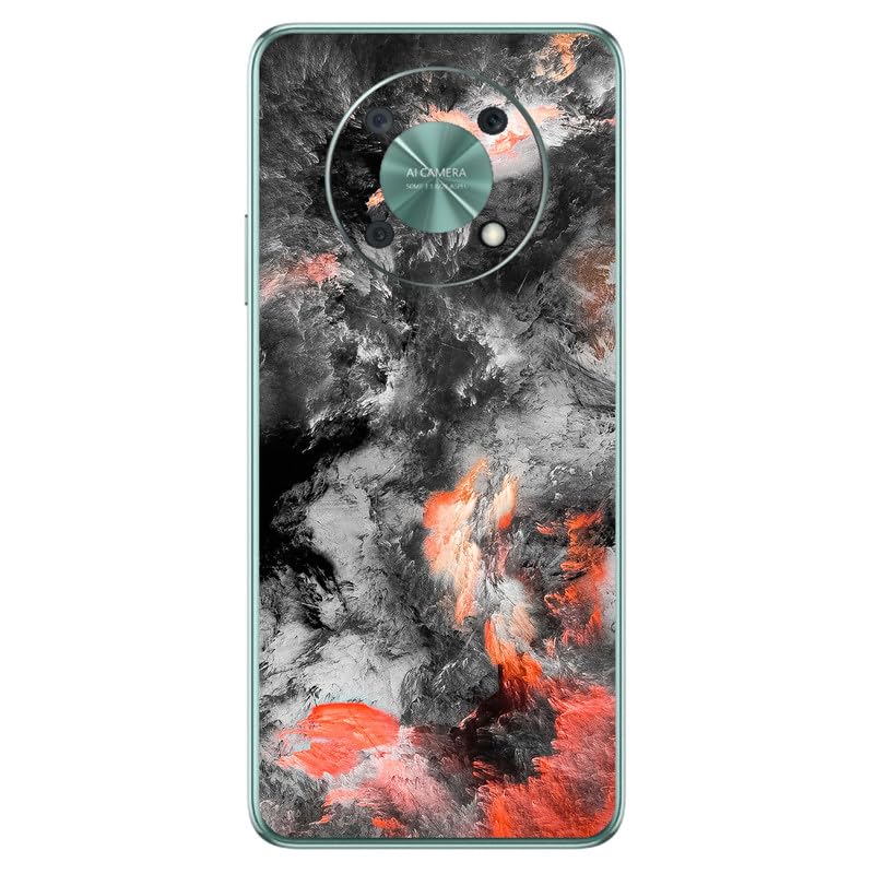 FCS Printed Designer Vinyl Mobile Back Skin Sticker for Huawei nova Y90 (White Smoke -04) - Image 1