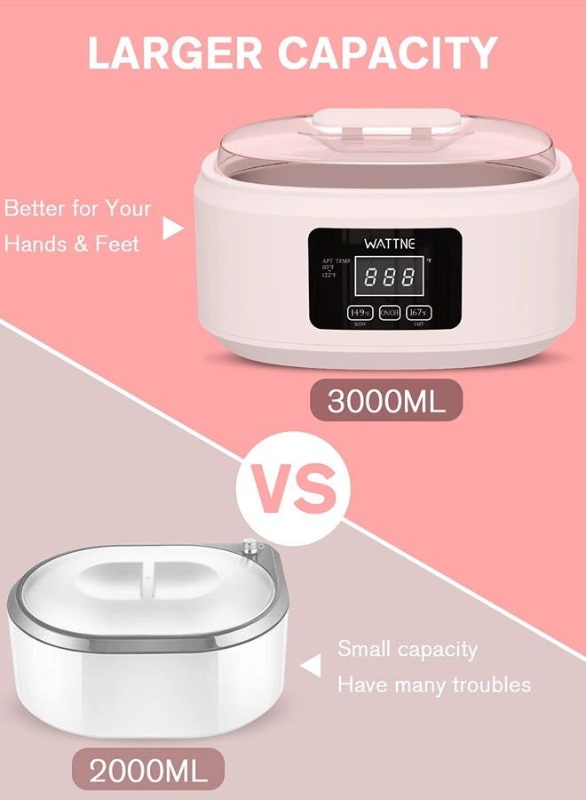 Wattne Paraffin Wax Machine for Hand and Feet -Paraffin Wax Warmer Moisturizing Kit Auto-time and Keep Warm Paraffin Hand Wax Machine for Arthritis (Pink) - Image 5