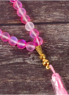 The Black Pearl Accessories Fabulous Pink Opal Stone Prayer Bead of 33 Beads  - Image 3