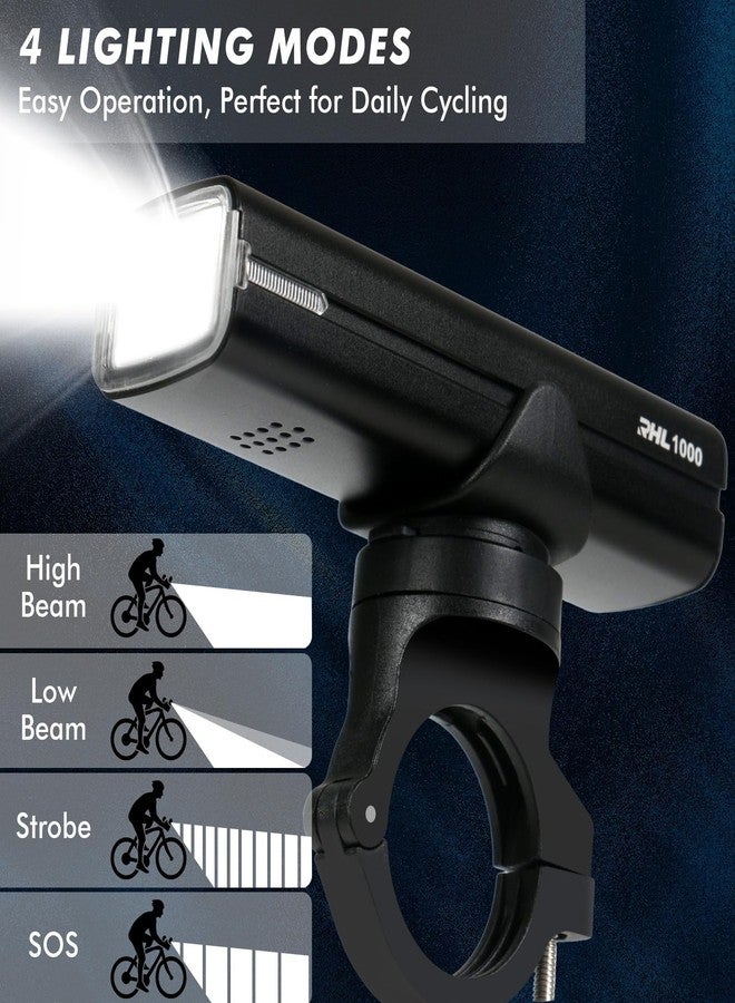 TPQKA Bike Light with Horn & Remote, High Lumens USB Rechargeable Front Bike Headlight for Night Riding, Aluminum Waterproof Headlight for Mountain/Road/EBIKE (Type-C, 5000mAh) - Image 4