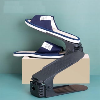 Plastic Shoe Organizer with Adjustable Height - 12 Pieces - view 3