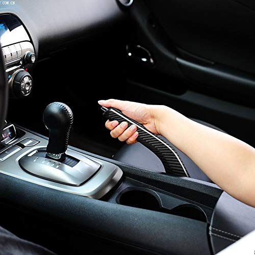 AIRSPEED Carbon Fiber Car Handbrake Cover Parking Grip Handle Lever Sleeve Protector for Chevrolet Camaro 2010-2015 Accessories - Image 2