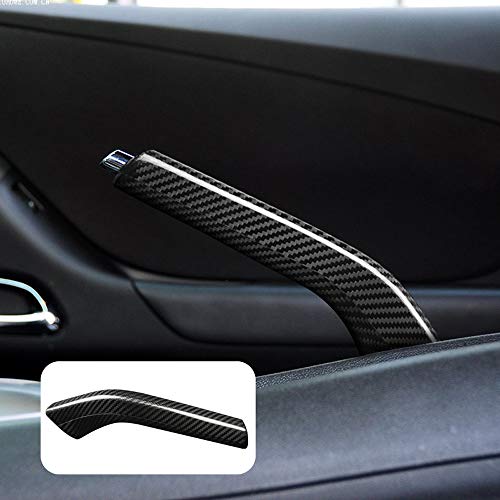 AIRSPEED Carbon Fiber Car Handbrake Cover Parking Grip Handle Lever Sleeve Protector for Chevrolet Camaro 2010-2015 Accessories - Image 1