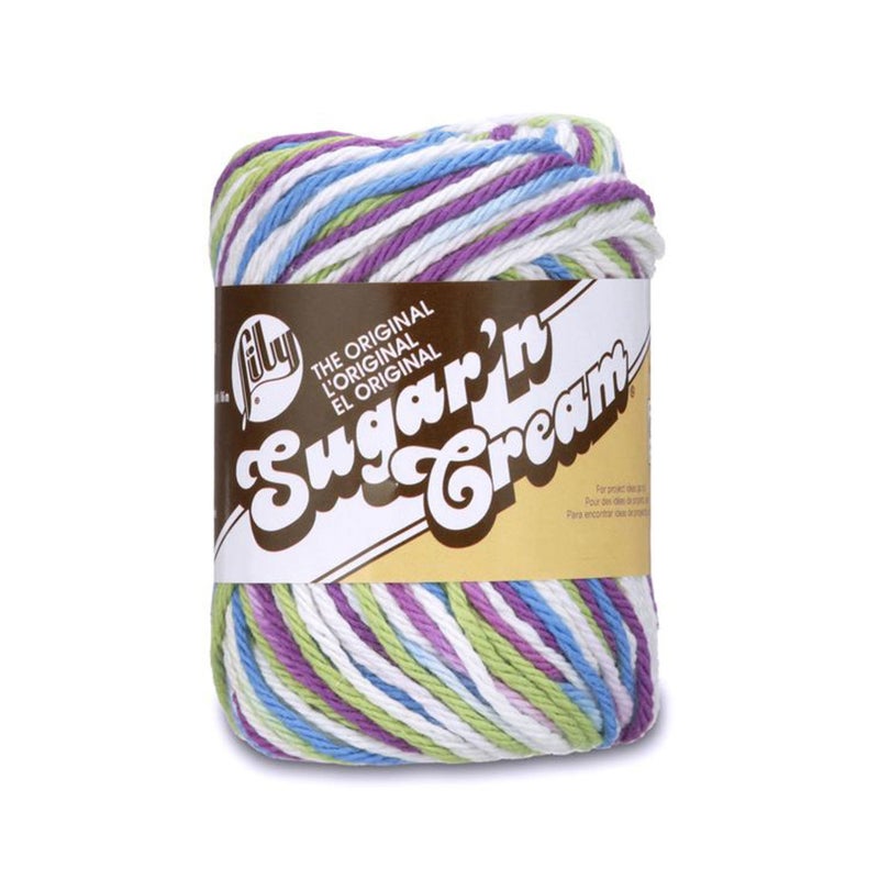 Lily Sugar N Cream The Original Ombre Yarn 2oz Gauge 4 Medium 100 Cotton Fruit Punch  Machine Wash  Dry