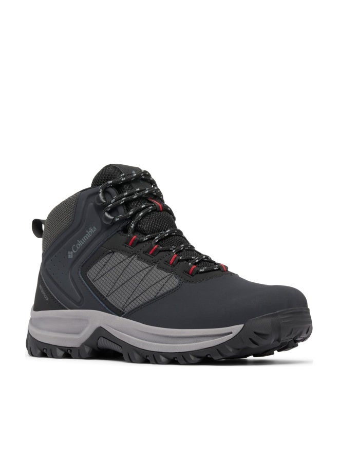 Columbia Mens Transverse Waterproof Hiking Boot BlackMountain Red 13 Wide