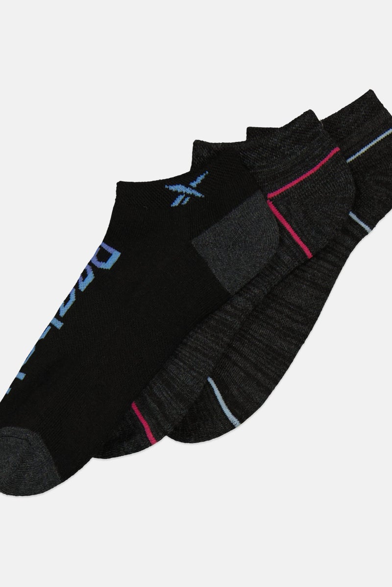 Reebok Women 6 Pairs Brand Logo Low Cut Socks, Heather Black - Image 2