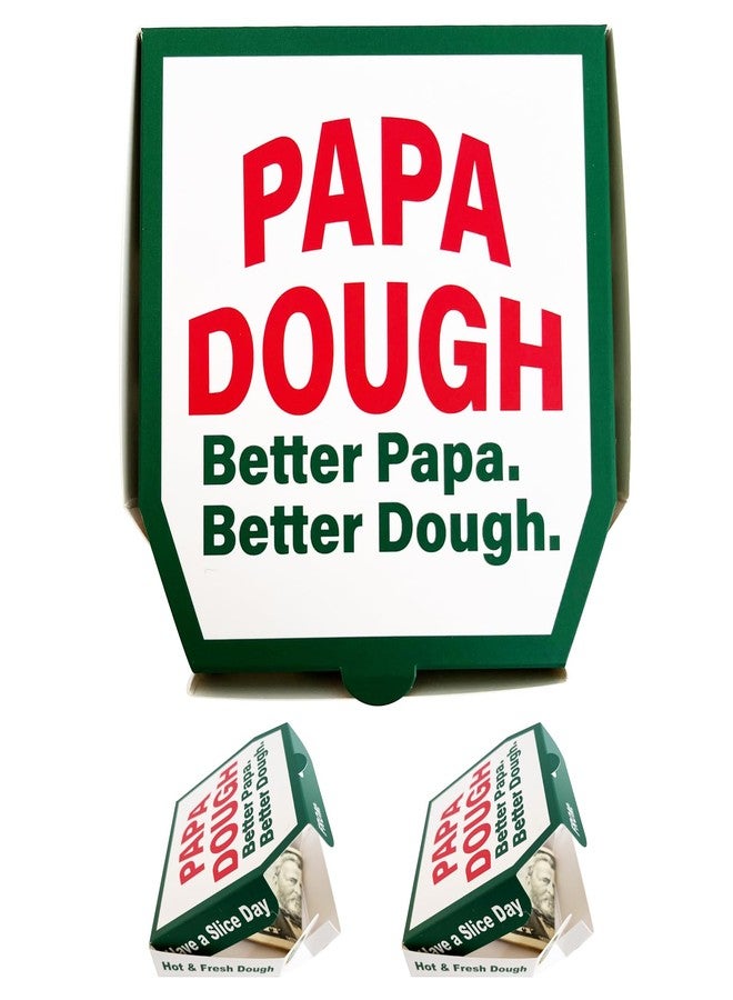 2 Pack PAPA Dough Money Holder, Funny Cash Holder Pizza Style Gift Packaging, Foldable Cash Gift Box for Dad Father’s Day Birthday Gift Card Holder for Papa Husband Grandpa (2 Pack Papa Dough)