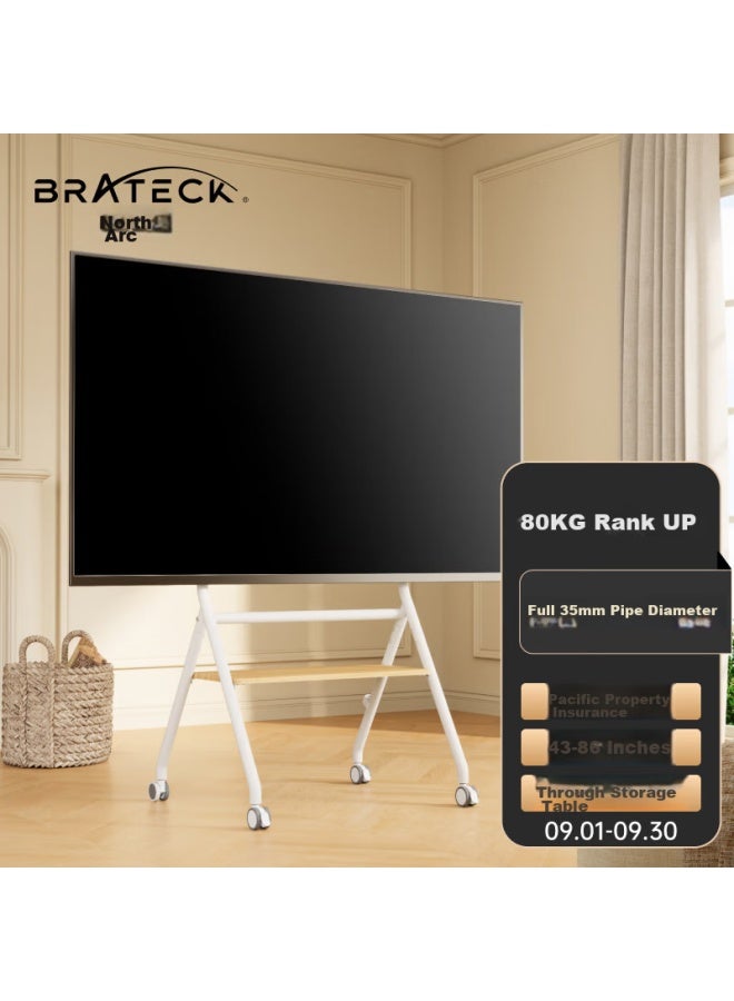 Brateck Tv Stand, Floor-standing Tv Mobile Stand, Artistic Tv Bracket, Tv Cart, Xiaomi Wall Mount, Movable Tv Cabinet, Cabinet-style Fs350m - Image 1
