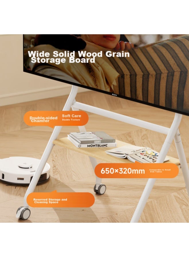 Brateck Tv Stand, Floor-standing Tv Mobile Stand, Artistic Tv Bracket, Tv Cart, Xiaomi Wall Mount, Movable Tv Cabinet, Cabinet-style Fs350m - Image 4