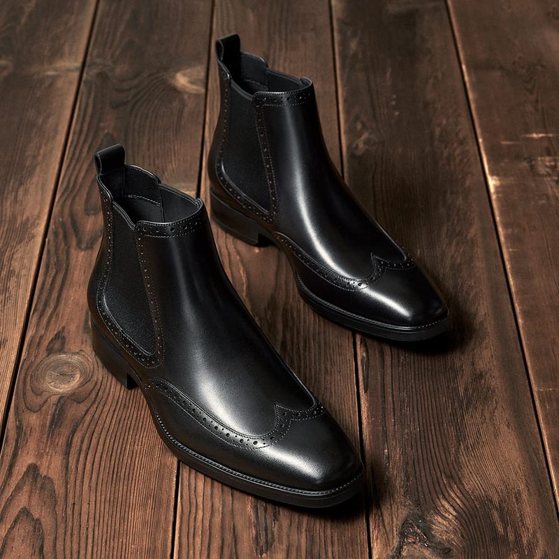 FRASOICUS Mens Chelsea Boots Mens Leather Dress Boots - Image 3