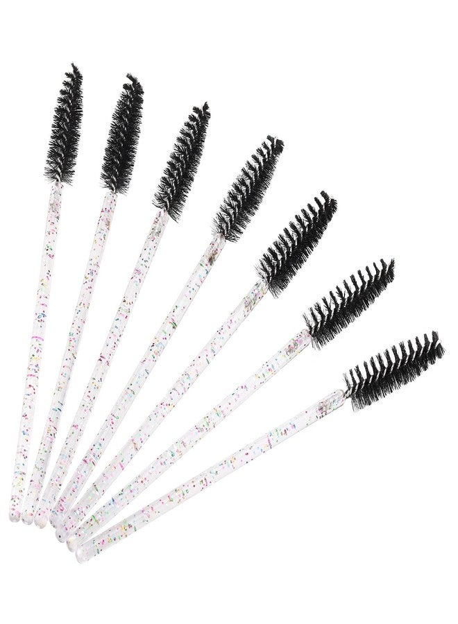 BTYMS 100 Pieces Eyelash Mascara Brushes Disposable Lash Wands Makeup Applicators Eyebrow Spoolies Brush for Eyelash Extensions - Black - Image 3