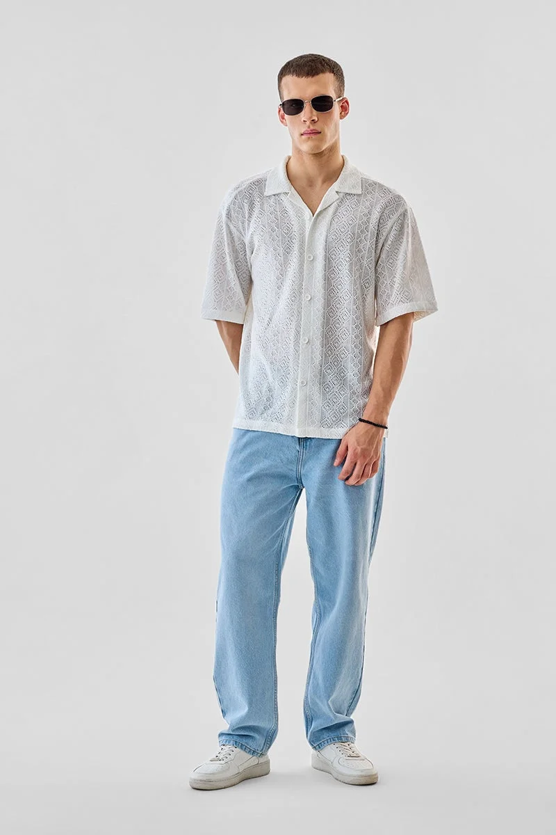 SNITCH Box Fit Crochet Shirt