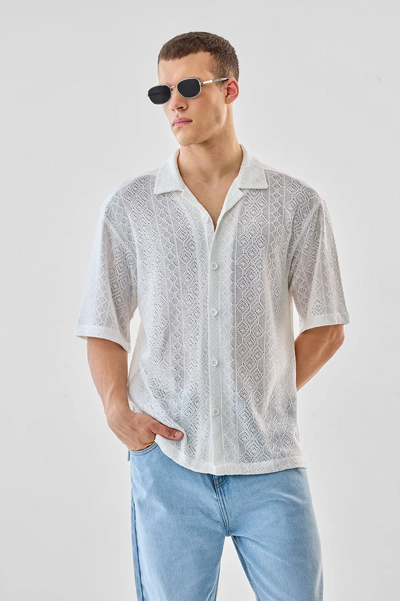 SNITCH Box Fit Crochet Shirt