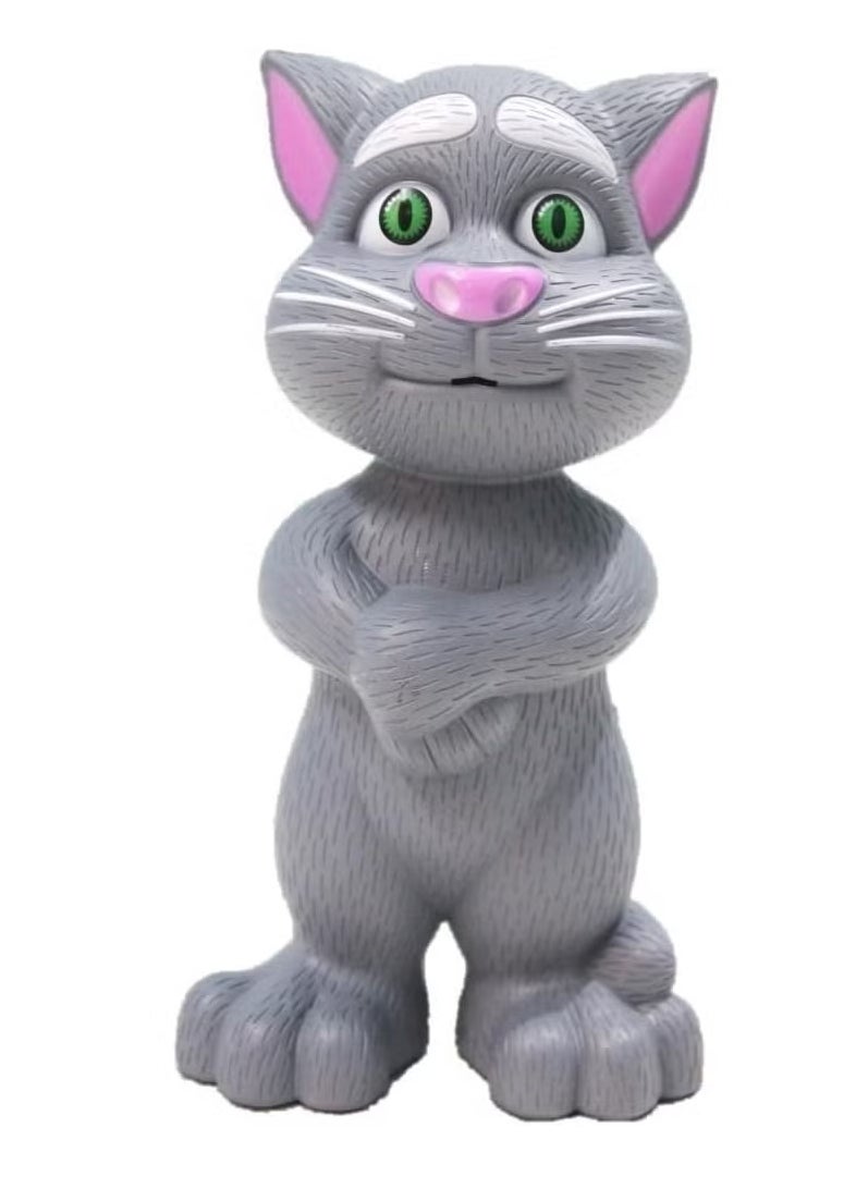 TOY GARDEN Intelligent Talking Tom Cat with Recording, Music, Story & Touch Functionality, Wonderful Voice with Stories & Songs (Grey)  - Image 1
