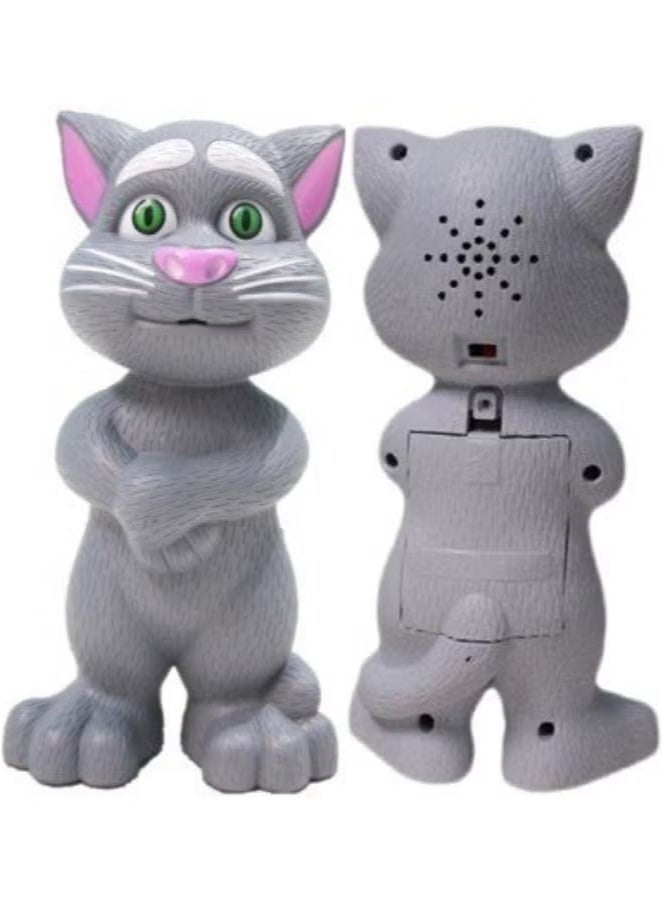 TOY GARDEN Intelligent Talking Tom Cat with Recording, Music, Story & Touch Functionality, Wonderful Voice with Stories & Songs (Grey) - Image 3