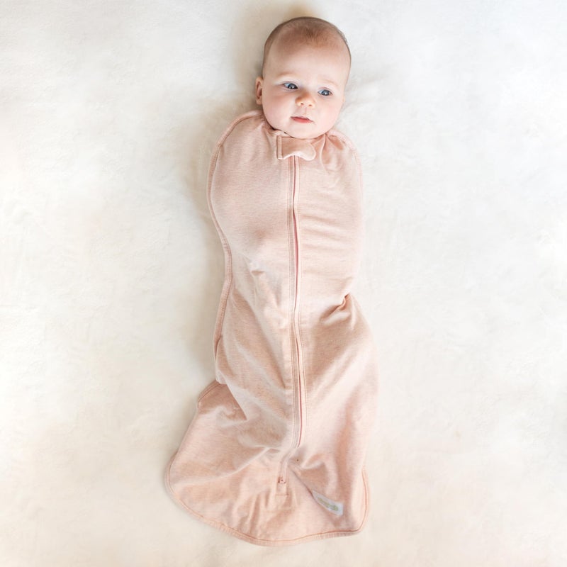 Woombie Original Baby Swaddling Blanket - Self-Soothing, Cotton Baby Swaddle with Zipper - Wearable Newborn Blanket, Watercolor Roses, 14-19 lbs - Image 2