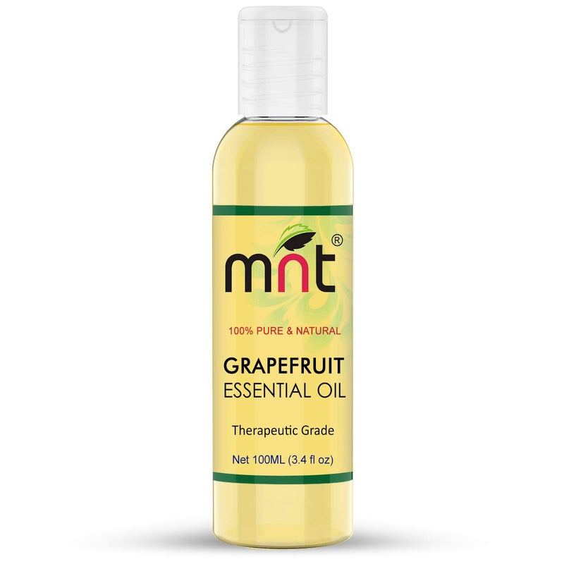 MNT Grapefruit Essential Oil - 100% Pure & Natural Oil for Acne, Face, Hair, Skin, Body and Aromatherapy (100ML)