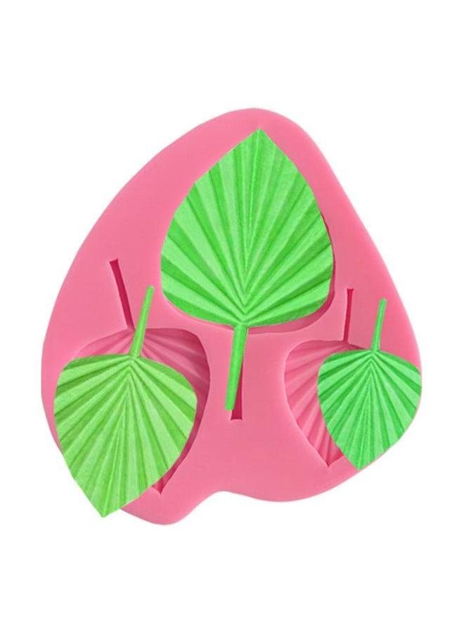 Size Fan-shaped Pleated Leaves Turtle Leaf Silicone Mold Fold Cake Chocolate Baking Decorative Mold-Specifications:Pink - Image 5