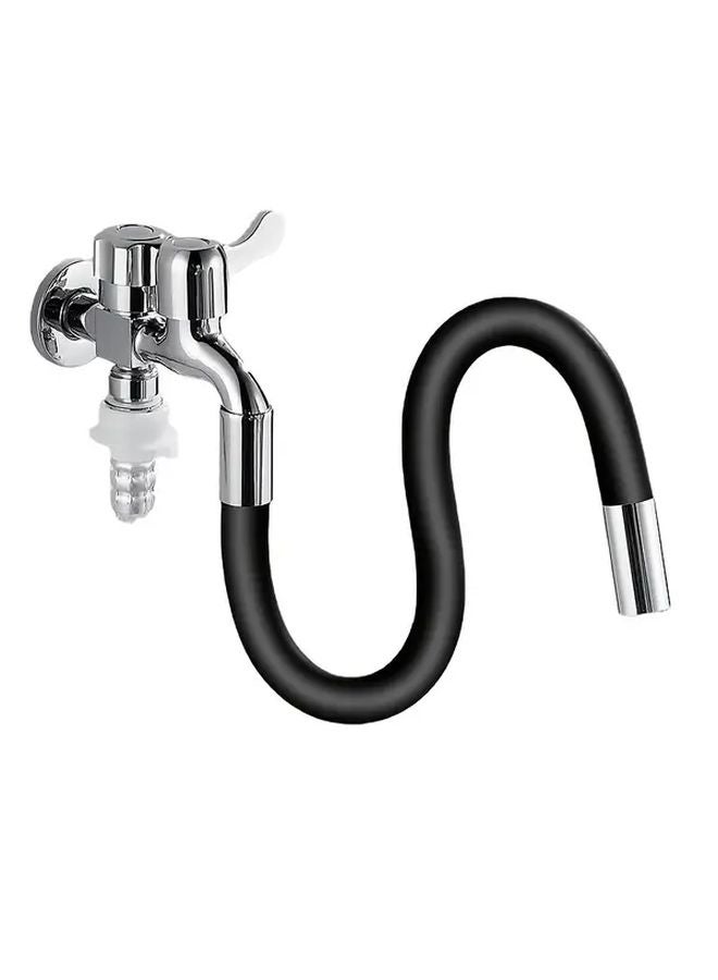 Black 12 Inch Heavy Duty Faucet Hose Extender With Swivel Connector Leakproof - Image 5
