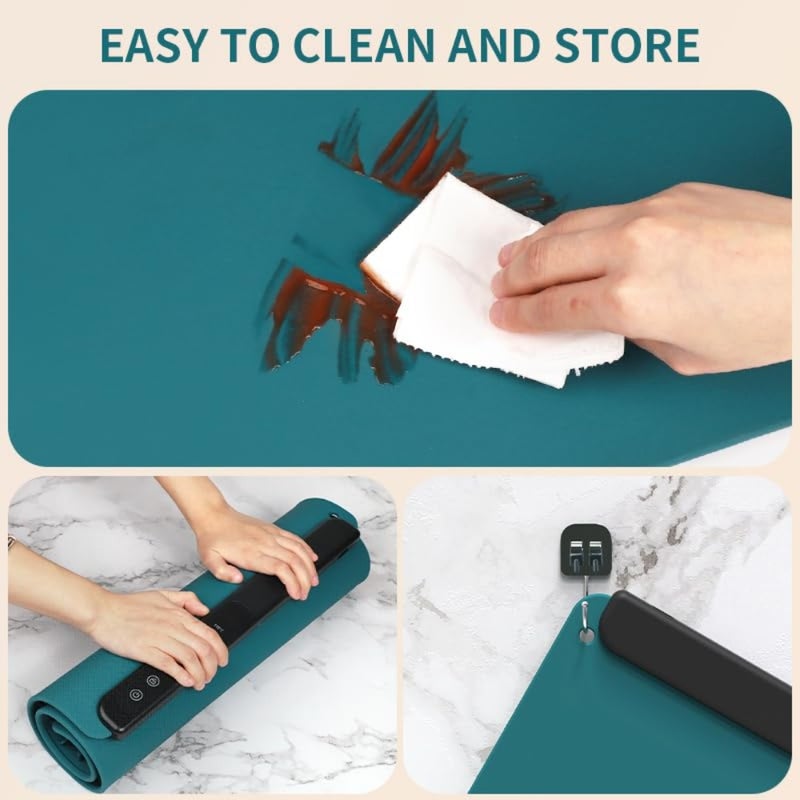 Premium Electric Food Warming Mat, Foldable Silicone Warming Tray, Adjustable Temperature 60 110°C, Large Food Warmer for Buffet, Coffee, Dishes, PartiesandFamily Gatherings, Easy Clean Heating Mat - Image 5