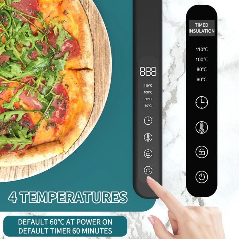 Premium Electric Food Warming Mat, Foldable Silicone Warming Tray, Adjustable Temperature 60 110°C, Large Food Warmer for Buffet, Coffee, Dishes, PartiesandFamily Gatherings, Easy Clean Heating Mat - Image 3