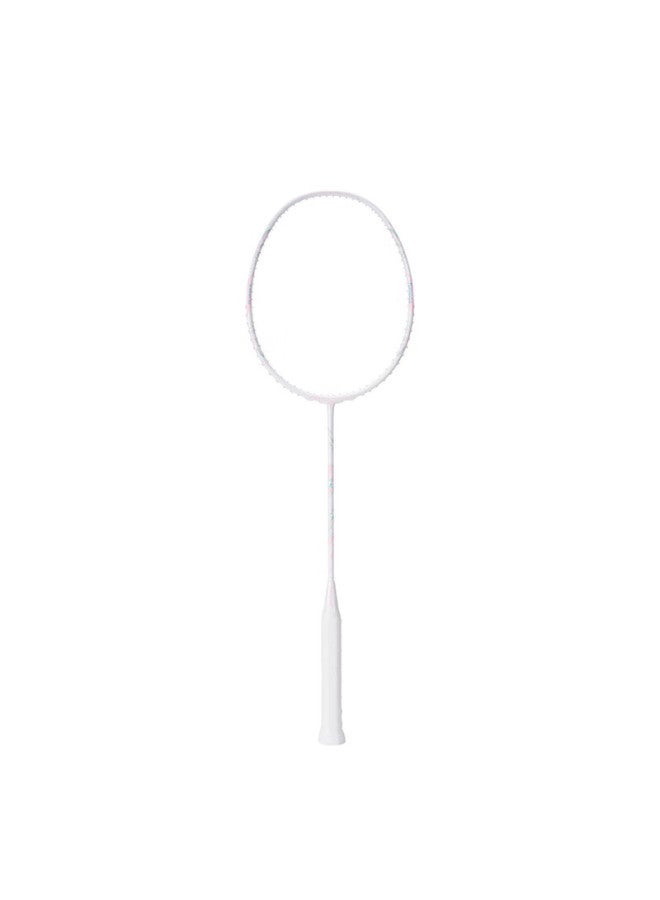 Kumpoo Badminton Racket, Full Carbon Ultra-light 5u Offensive Type, Single Racket, Xunfeng Yuling White Color