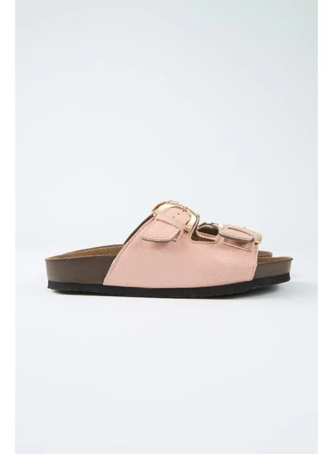 no miento Rio Women's Vegan Leather Double-Strap Powder Sandal