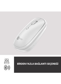 lecoo Lenovo WS209 Dual Mode 2.4GHz WiFi + Bluetooth 6-Button 1600DPI Rechargeable Silent Compact Wireless Optical Mouse White  - Image 3