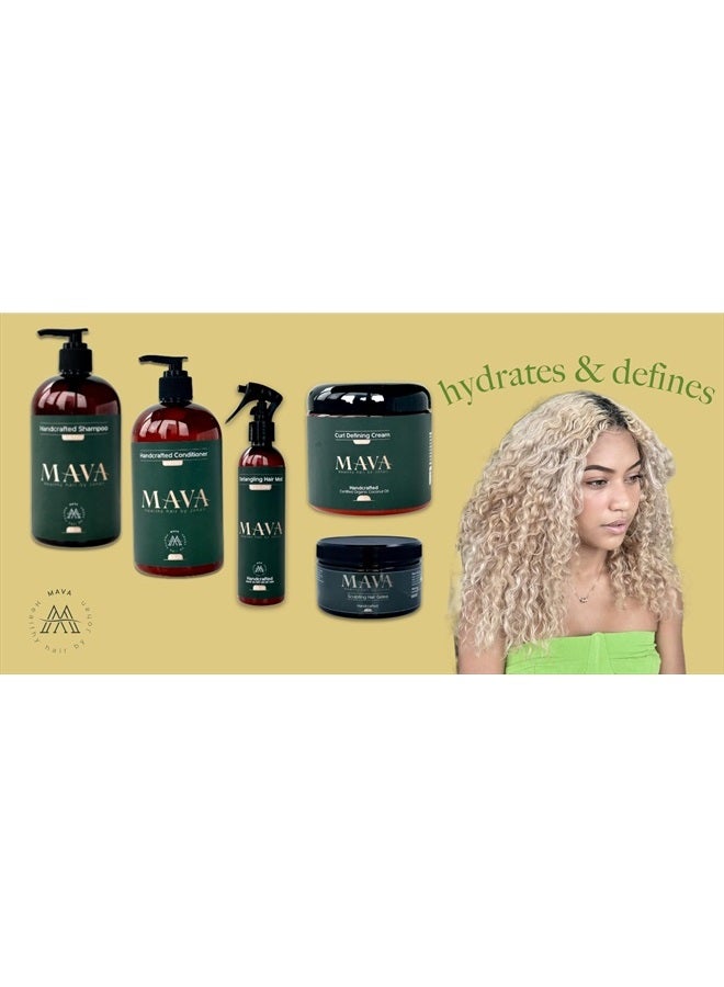 Mava Anti-Frizz Handcrafted Conditioner, With Keratin, Bamboo and Silk For Deep Hair Conditioning- Detangles and Repairs Curly Hair Cuticle, Extreme Hydration For Coarse Hair - Image 2