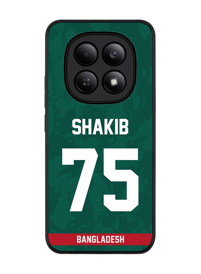 For Xiaomi Redmi Note 15 4G Case,Slim fit Camera Protection, Shockproof Thin Phone cover  - Bangladesh Shakib Al Hasan, Jersey No 75