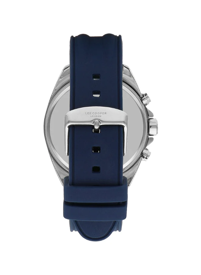 Lee Cooper Lee Cooper Men's VX9NE1 Movement Watch, Multi Function Display and Silicone Strap - LC07881.399, Blue