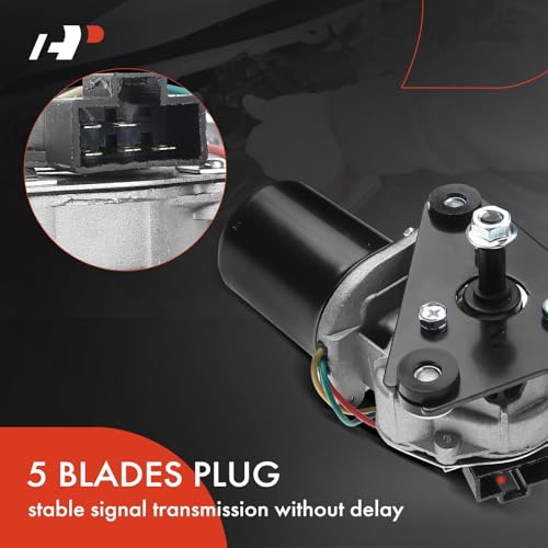 A-Premium Front Windshield Wiper Motor Compatible with Infiniti M30 1990-1992 & Nissan D21 1986-1994, Pathfinder 1987-1995, Pickup 1985-1997/2001-2004, 5-Pin, Replace# 2881501G00, 2881503G00 - Image 5