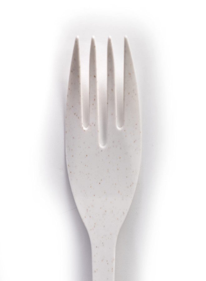 Knork Eco Fork Open Stock, Bulk 12 Piece Set, White Reusable Bamboo - Image 2