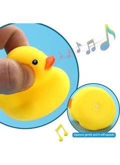 HY Bath Duck Toys, 9 Pcs Mini Bath Duck Toys, Yellow Rubber Ducks Float Ducks Baby Shower Toy for Toddlers Boys Girls Over 3 Months (2.17 Inches)  - Image 3