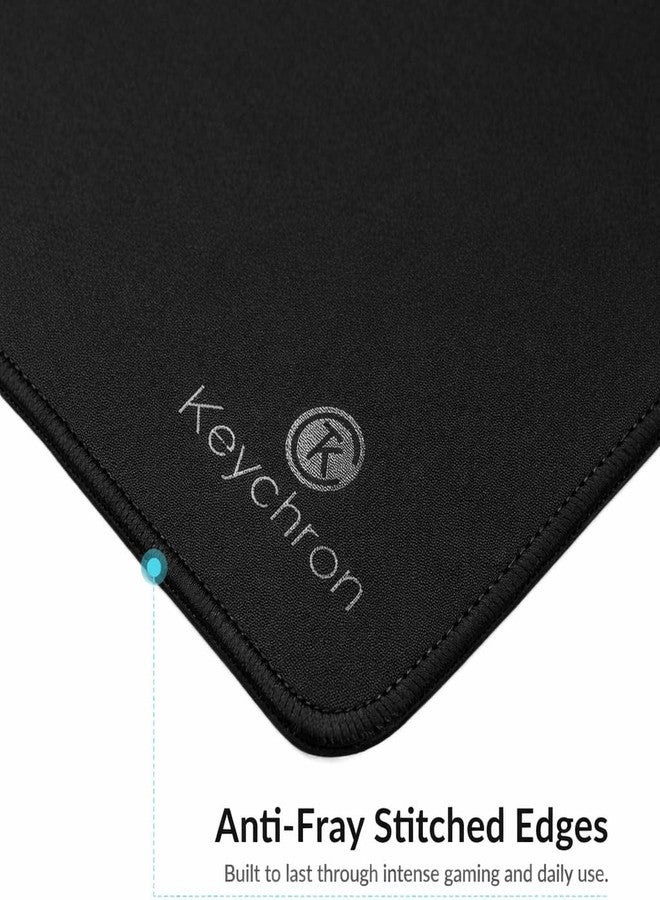 Keychron XL Gaming Mouse Pad Desk Mat, 35.4" × 15.7", Soft Micro-Weave Surface, Non-Slip Rubber Base, Anti-Fray Stitched Edges, Extended Large Mousepad for Gaming & Office - Black - Image 4