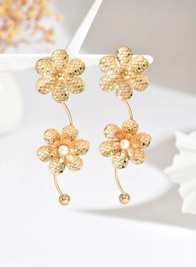 Take Two  Women Metal Floral Earrings for Women | Best Price UAE