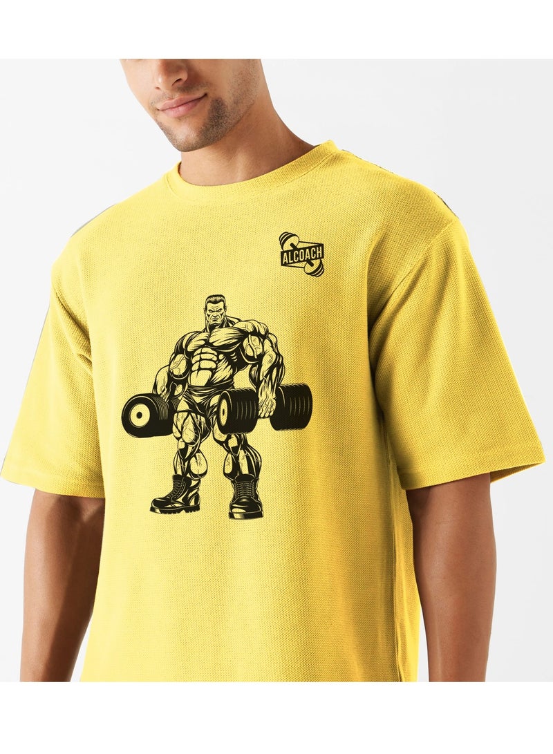 ALCOACH Bodybuilding - Men's Sports T-Shirt Made of Pure Cotton Designed for Comfort and Style Suitable for All Bodybuilding Weightlifting and Other Sports Activities - Image 4