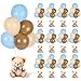 YLOLUL 12 Sets Bear Baby Shower Balloon Stand Kit for Table Boy Baby Shower with Balloon Centerpieces Decorations for Blue Teddy Bear Theme Gender Reveal Birthday Party Table Decorations Supplies - Image 3