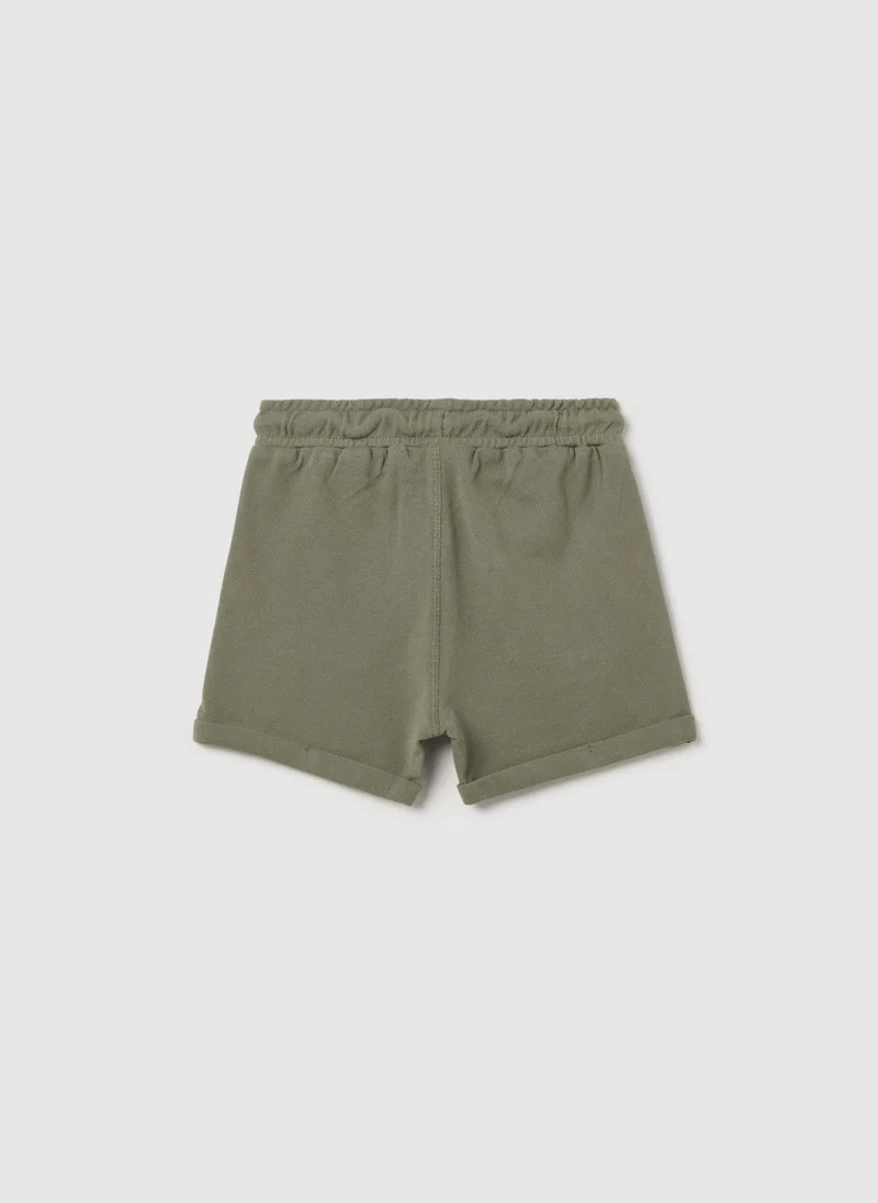 Ovs Piquet Bermuda Shorts With Drawstring